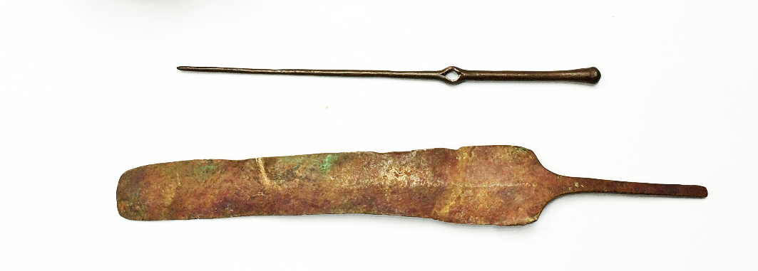 ראש סכין סיכת רכיסה (צילום: דייגו ברקן, רשות העתיקות).
